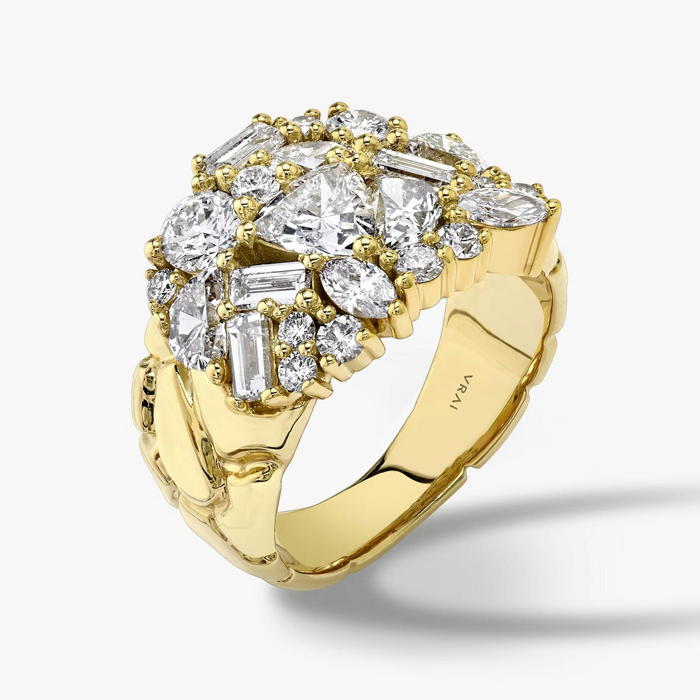 Unity Ring | trillion+half-moon+round-brilliant+marquise+baguette | 14k | 18k Yellow Gold